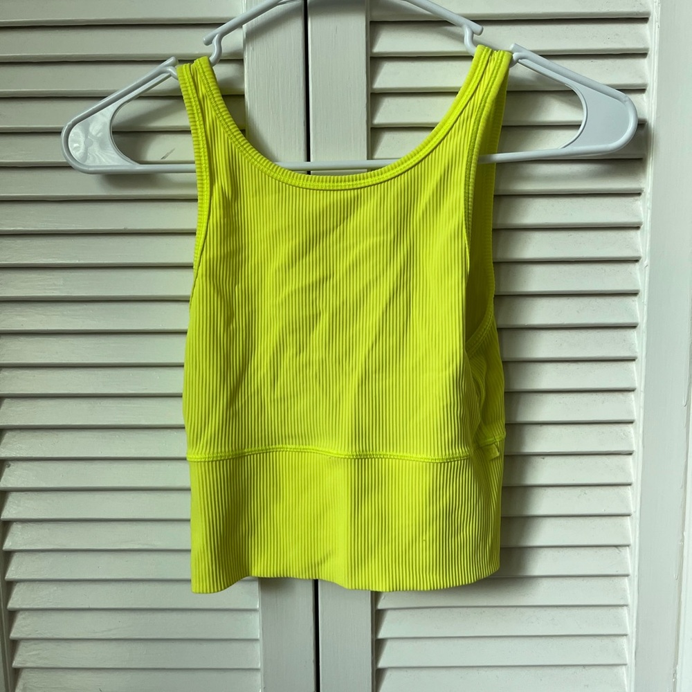 Neon Yellow Lululemon Power Pivot Tank